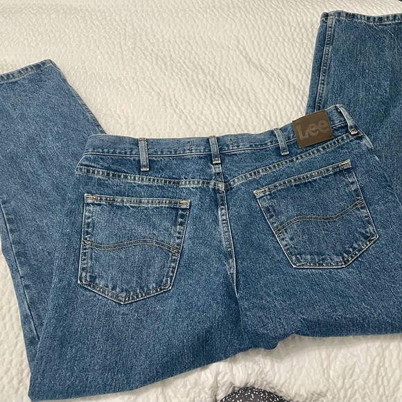 👖Men’s 40x30 Regular Fit dark blue jeans - Picture 2 of 5